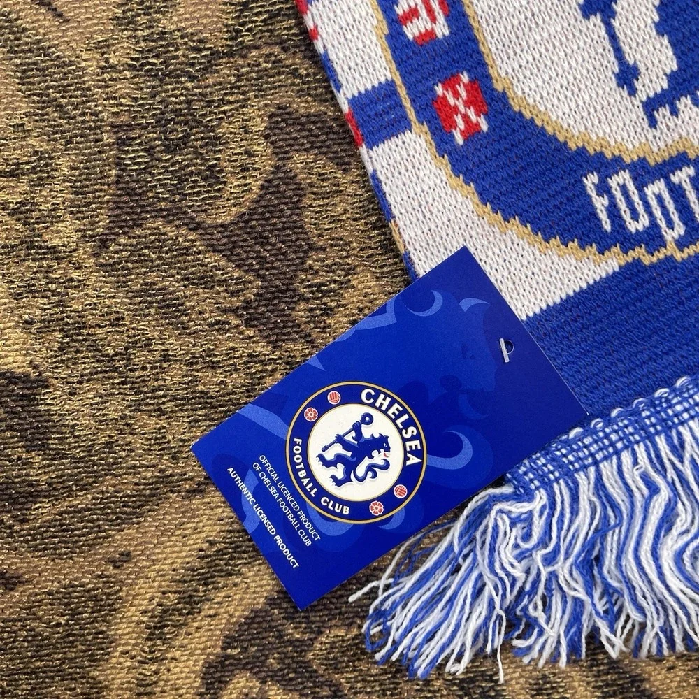 Chelsea FC Soccer Football Scarf Licensed New Blue White Striped